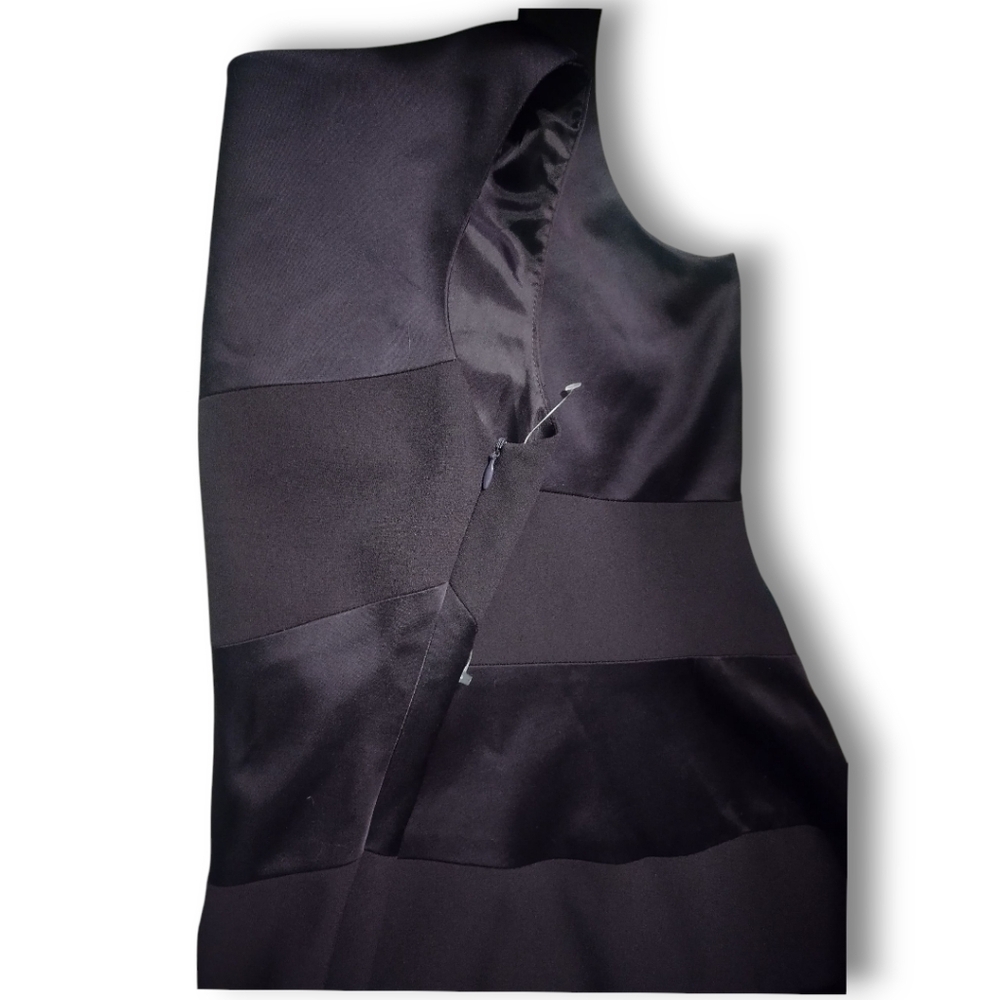 Laundry by Shelli Segal Black Asymmetrical Mini Cocktail Dress Petite 6 - Picture 8 of 10